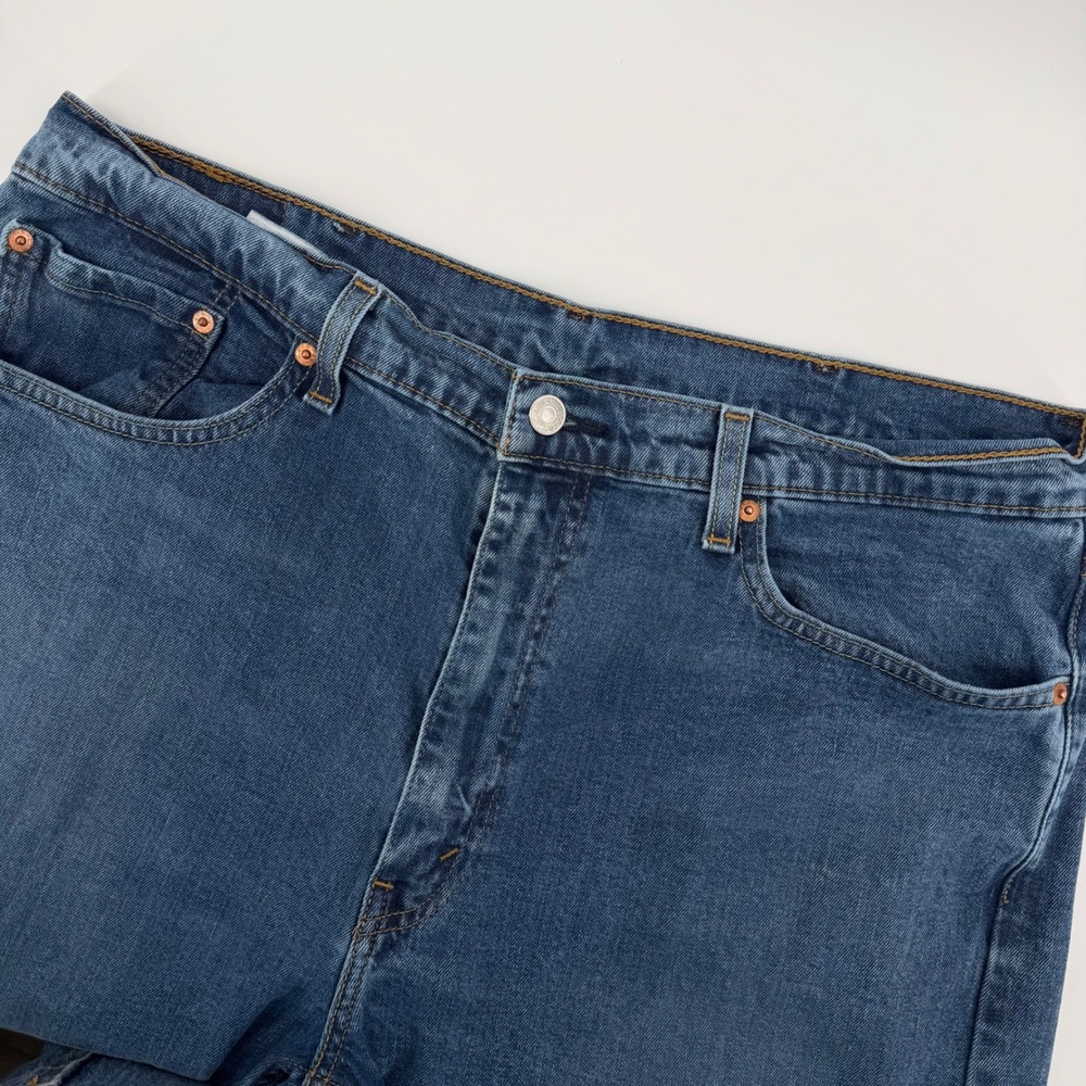Levi's 505 Regular Fit Straight Leg Blue Denim Jeans Men's 38x32‎
